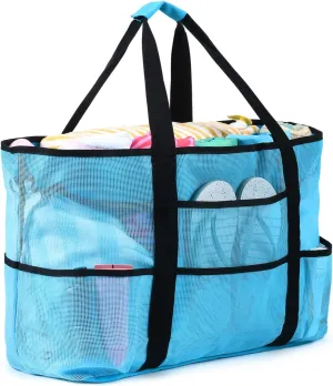 Beach Bag, Extra Large Beach Bags for Women Waterproof Sandproof, Mesh Beach Tote Bags Travel Pool Bag