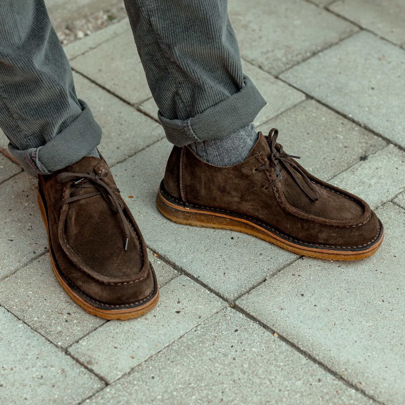 Dark Chestnut Suede Beenflex Derbies