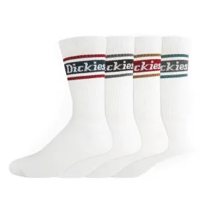 Dickies White Multi Stripe 3 Socks 4pk