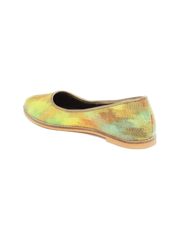 Fluorescent Multi Colored Ikat Design Handcrafted Ballerinas