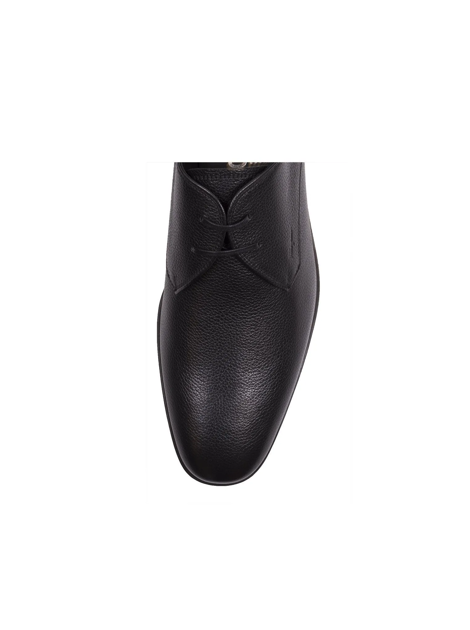 Fortunato Pebbled Leather Oxfords - Black