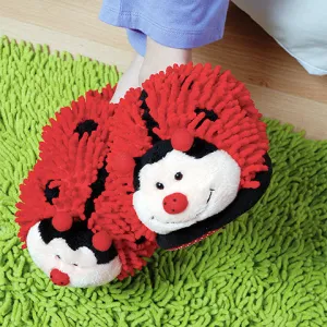 Fuzzy Friends Slippers Ladybird