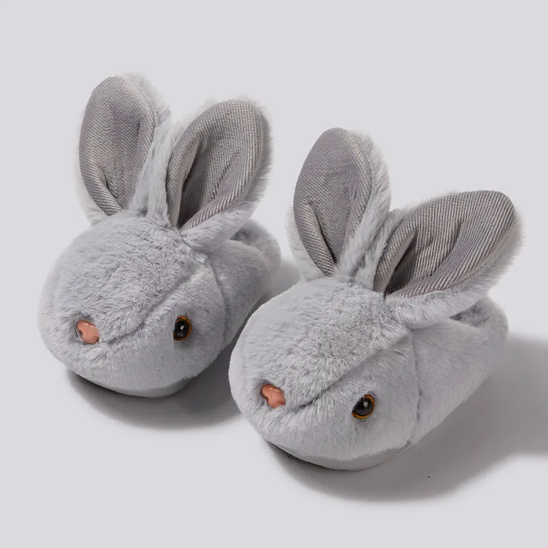 Fuzzy Rabbit Slippers for Kids