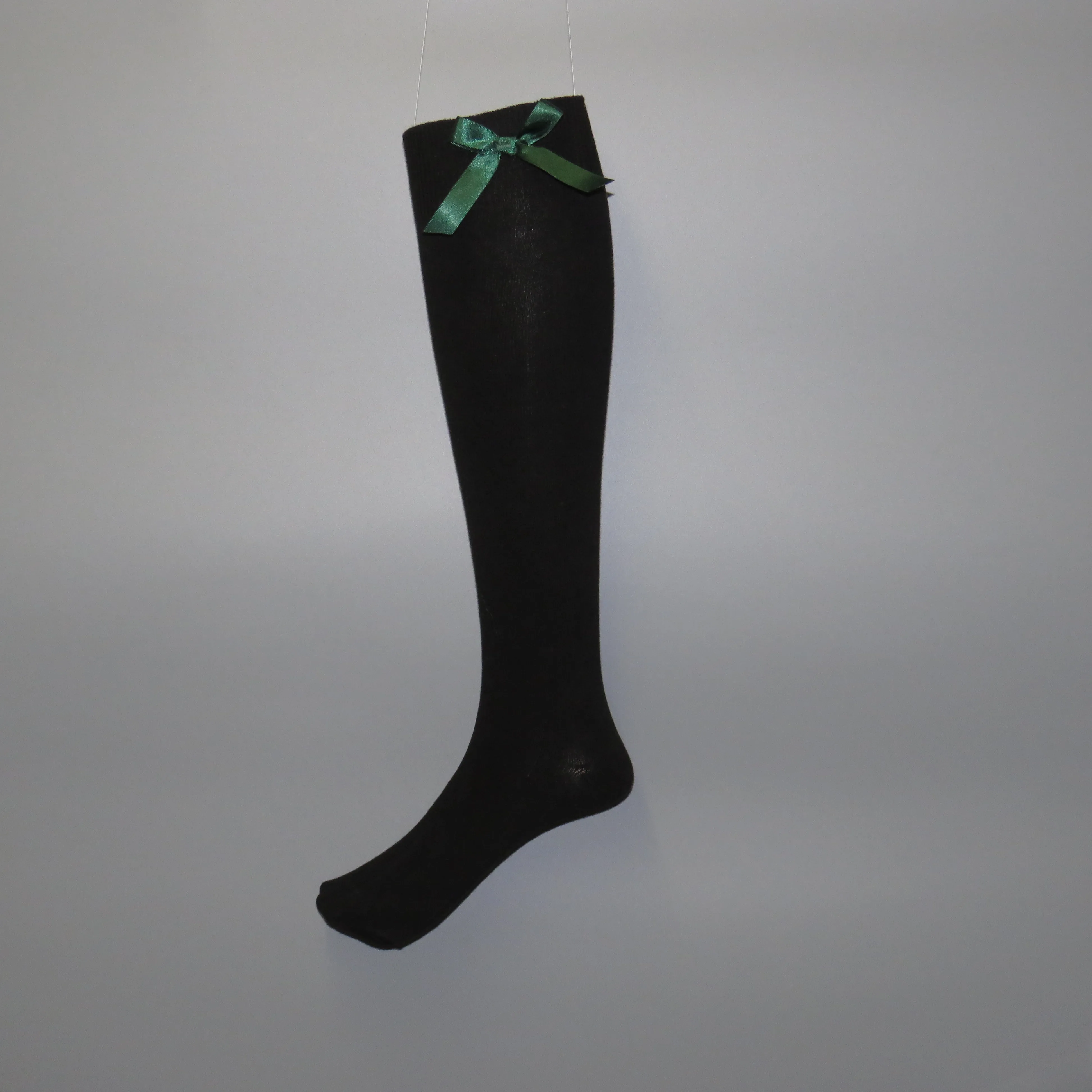 Girls knee-high school socks with contrast bow detail - Quality school uniforms at the School Clothing Company