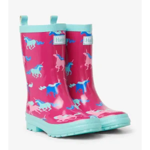 Hatley Frolicking Unicorns Shiny Rainboots (Toddler/Little Kid)