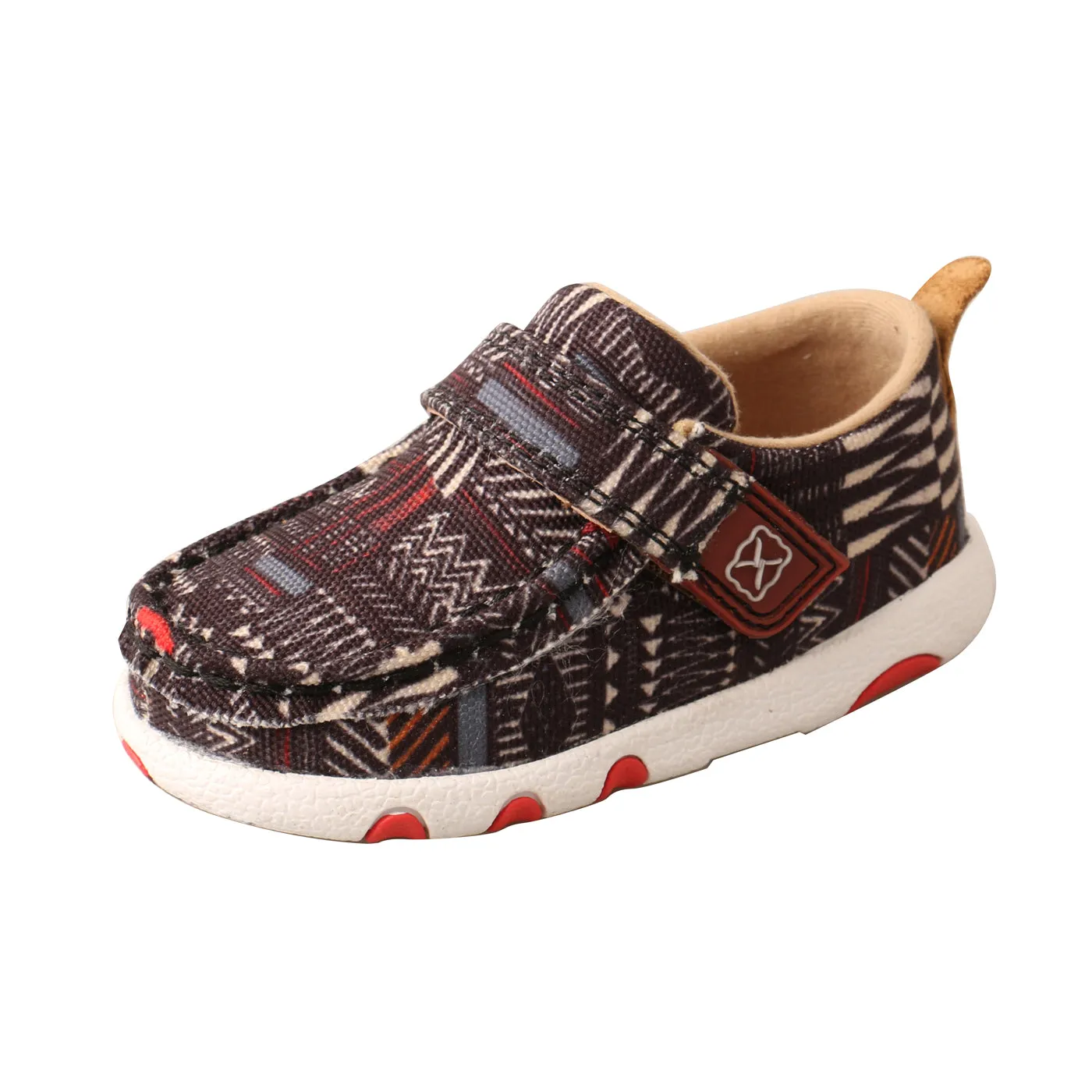 Infant/Toddler Twisted X Black Multi Driving Moc