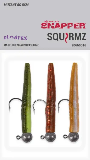 Korum Snapper Floatex Squirmz 5g 7.5cm Mutant