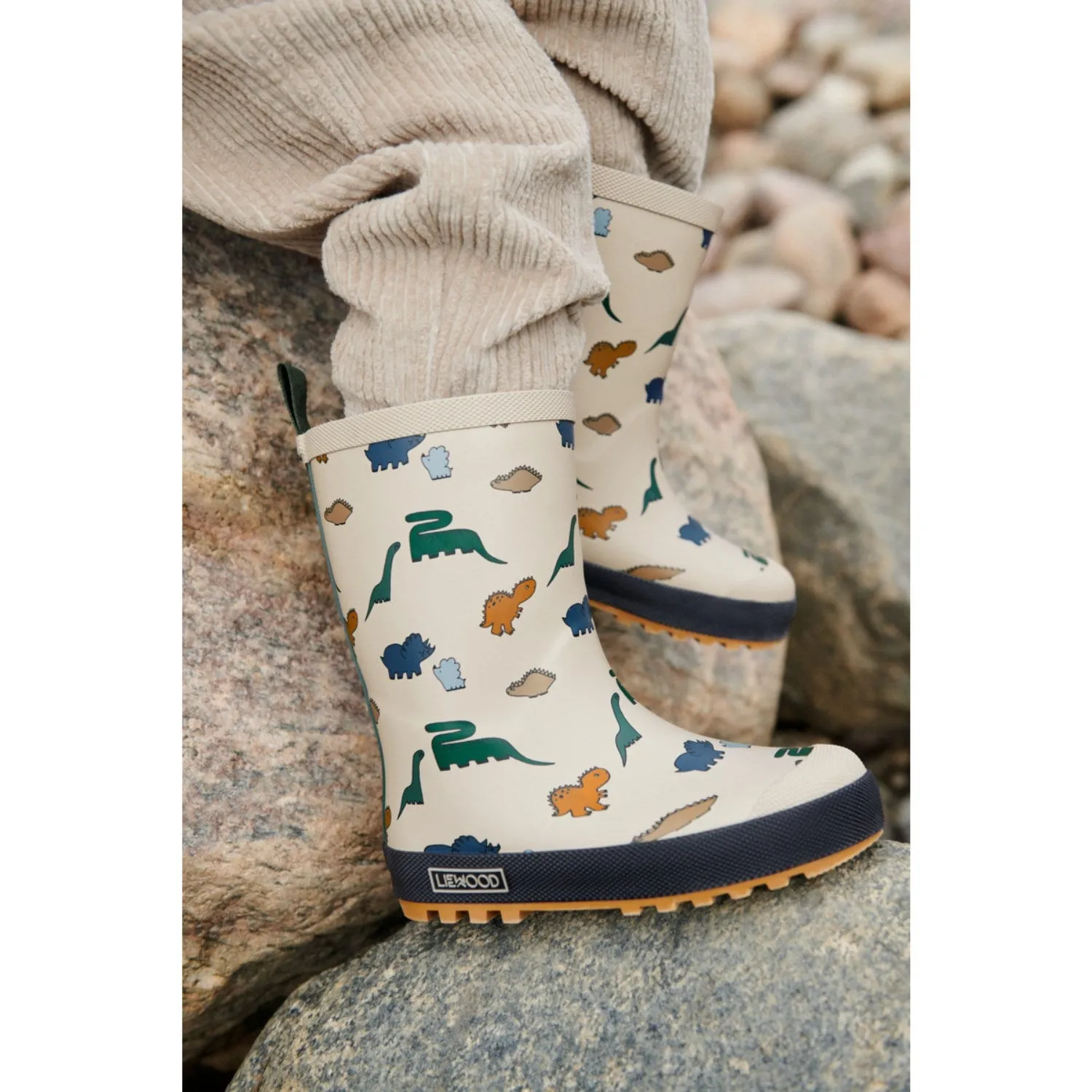 LieWood Dinosaurs / Mist Mason Thermo Rainboot