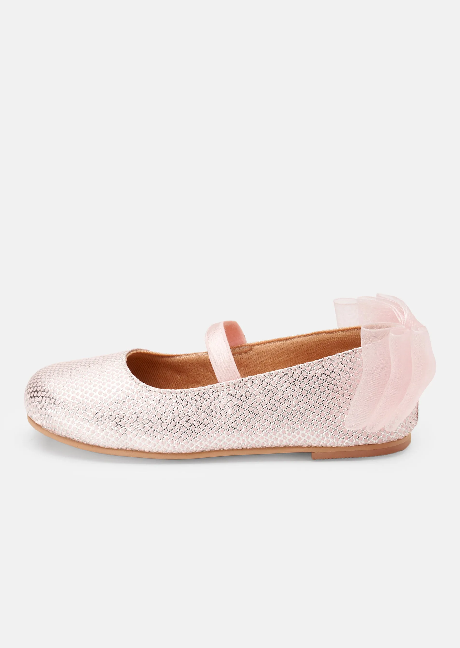 Mary Jane Pink Bow Shoes - Pink