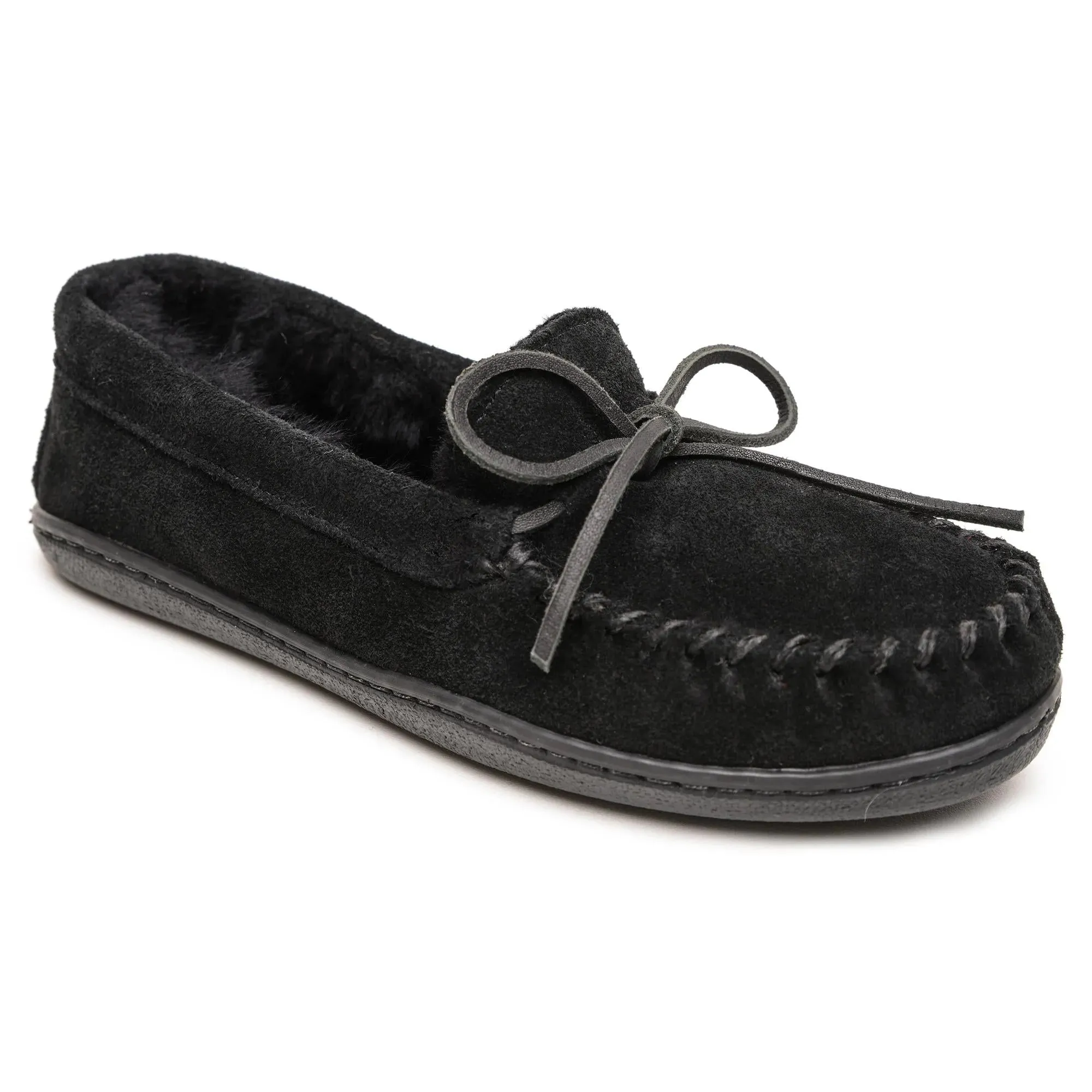 Minnetonka Sheepskin Hardsole Moc - Womens Slippers