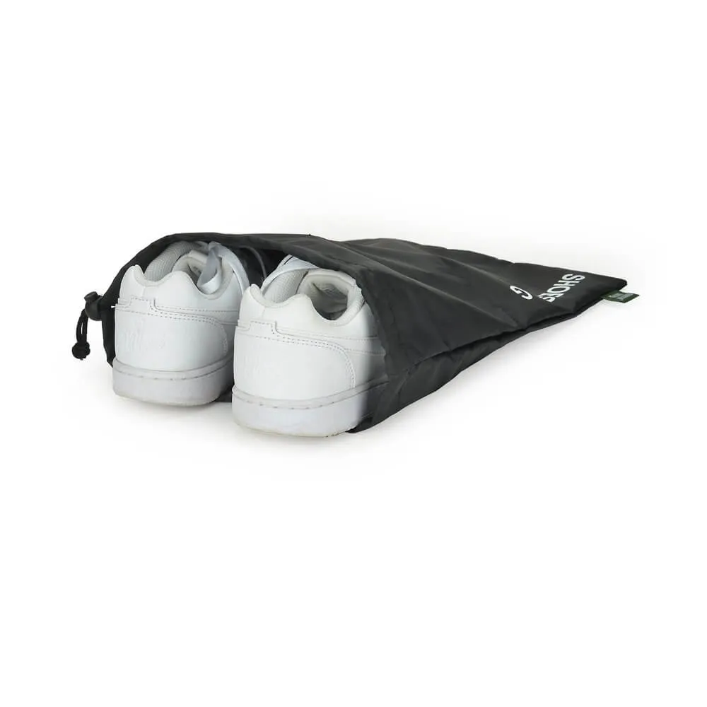 Recycled Travel Shoe Bags 2 Pack Black