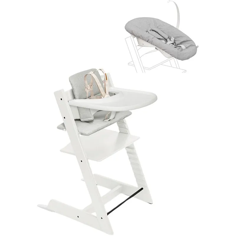 Stokke Tripp Trapp High Chair2 with Cushion, Newborn Set and Stokke Tray