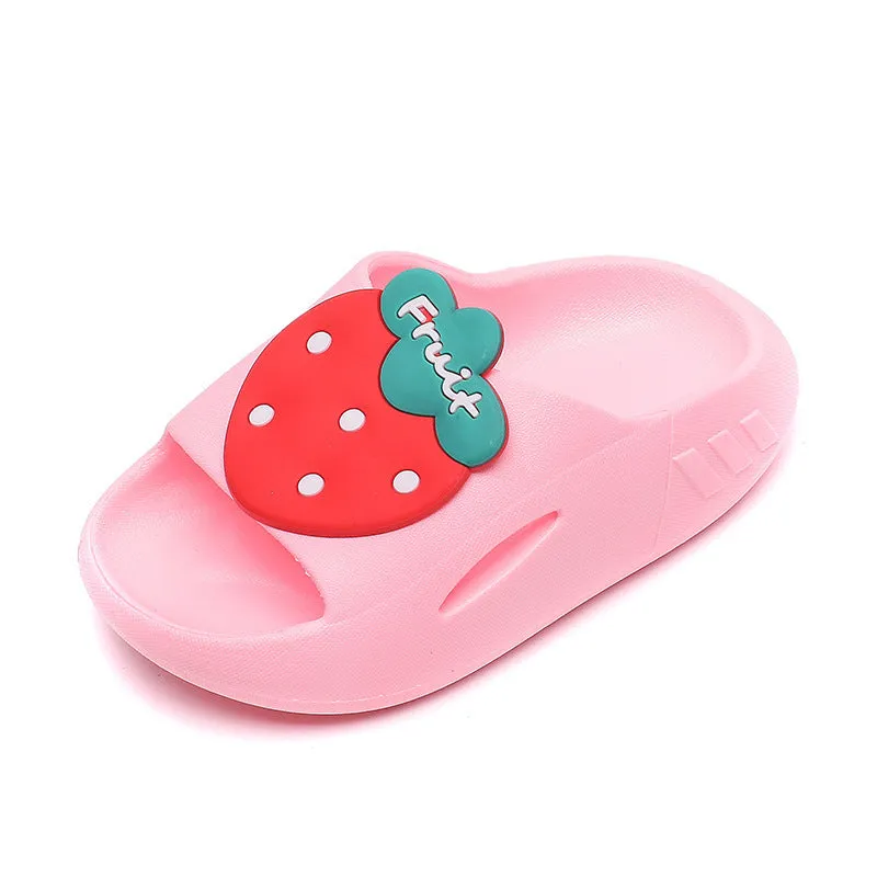 Summer non-slip thickened cartoon cute girl baby kindergarten boy child indoor children's slippers with poop feeling