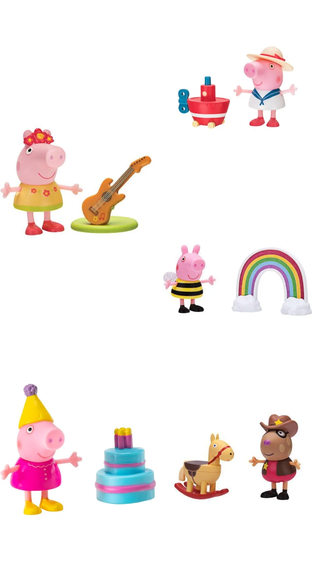 World of Peppa Pig Friends, Limited Edition Peppa pig Articulated Mini Figures Assortment (1Pcs)